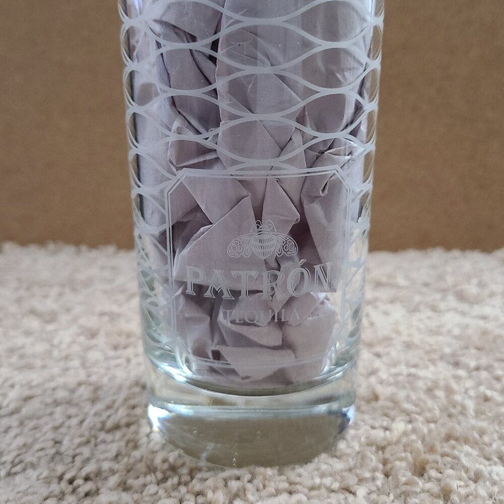 Patron Signature Bee Logo Cocktail Glass